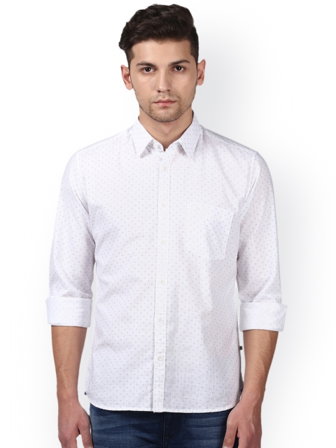 

Parx Men White Slim Fit Printed Casual Shirt