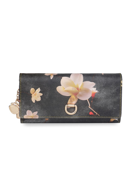 

Butterflies Women Grey Printed Two Fold Wallet