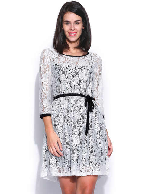 

Vero Moda White Lace Fit & Flare Dress