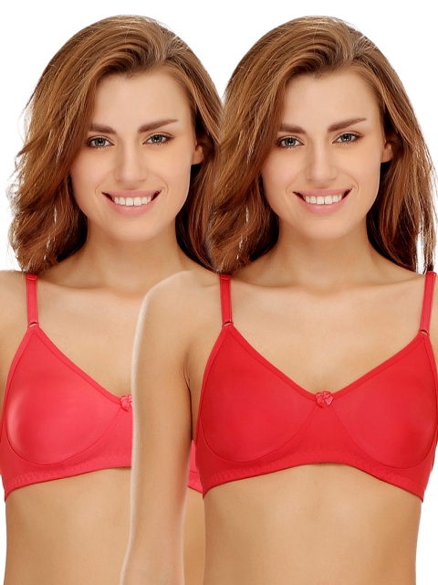 

Clovia Pack of 2 Bras BRC184P04, Red