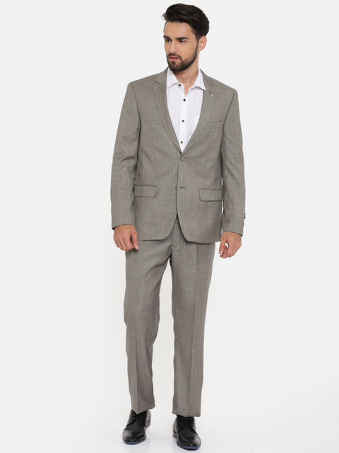 

Arrow Grey Solid Tailored Fit Formal Suit