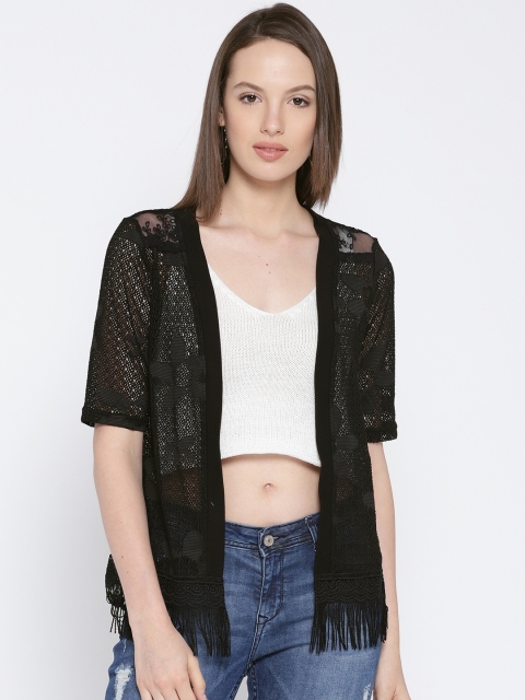 

Lee Cooper Black Lace Open Front Shrug