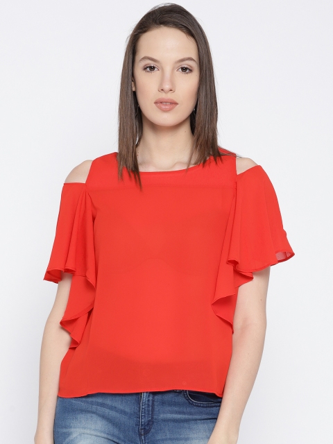 

Lee Cooper Women Red Solid Top