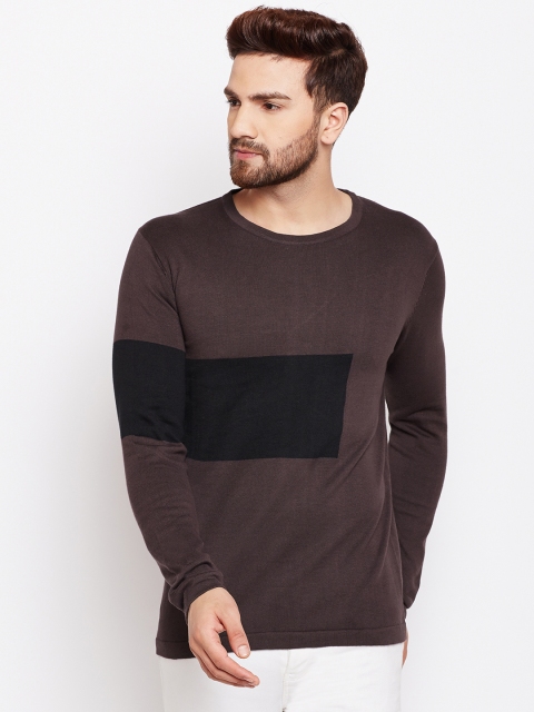 

Cottonworld Men Purple Solid Pullover
