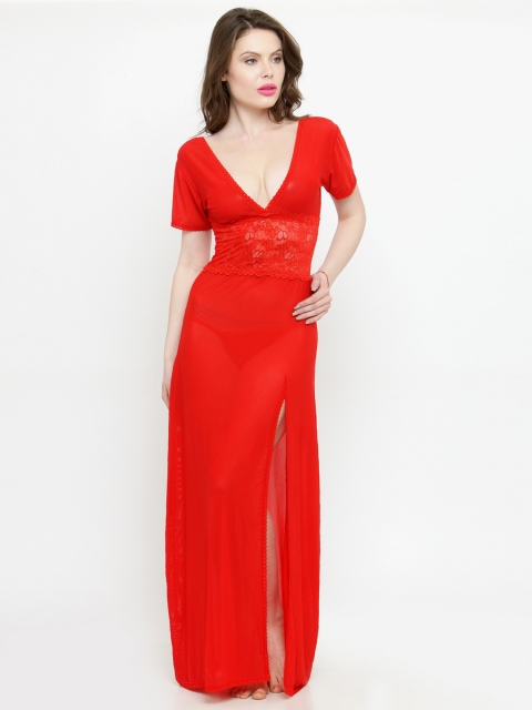 

N-Gal Red Solid Nightdress