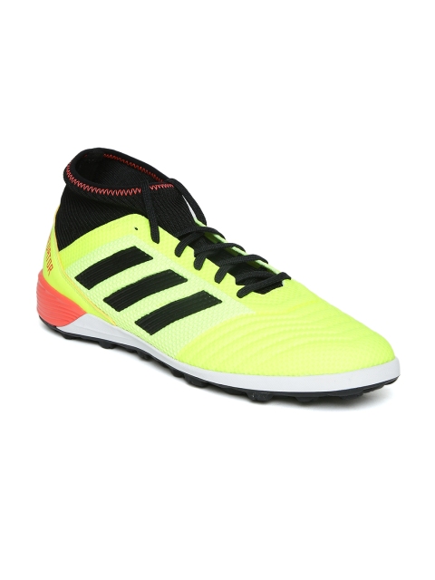 

ADIDAS Men Fluorescent Green Predator Tango 18.3 Turf Cleats Football Shoes