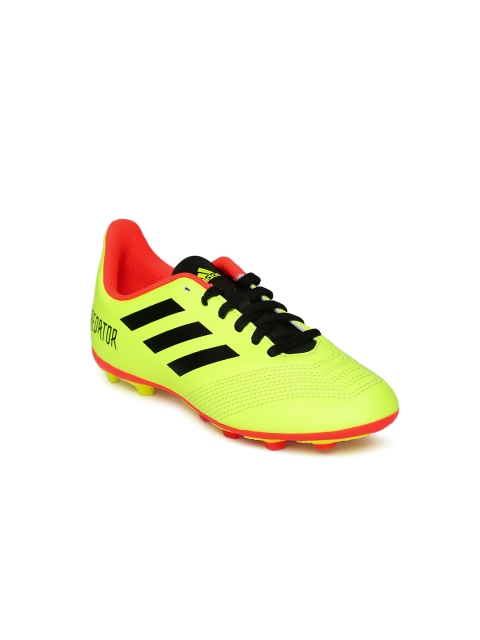 

ADIDAS Boys Neon Yellow Predator 18.4 FXG J Football Shoes