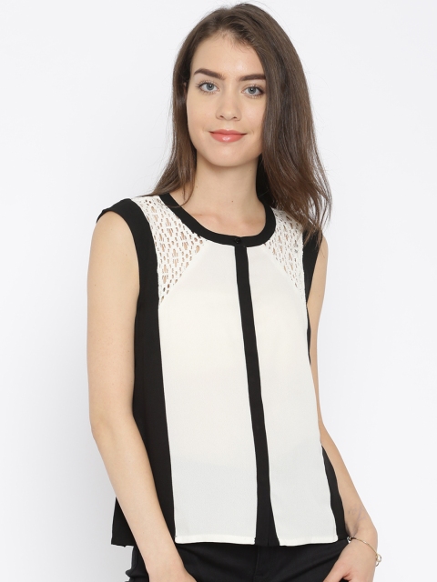 

Vero Moda Women White & Black Top