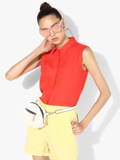 

Marks & Spencer Women Orange Regular Fit Solid Casual Shirt