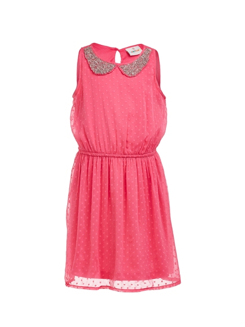 

Oxolloxo Girls Pink Solid A-Line Dress