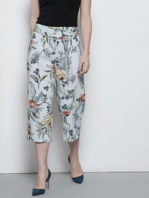 

DOROTHY PERKINS Women Petite Blue & Green Floral Print Culottes