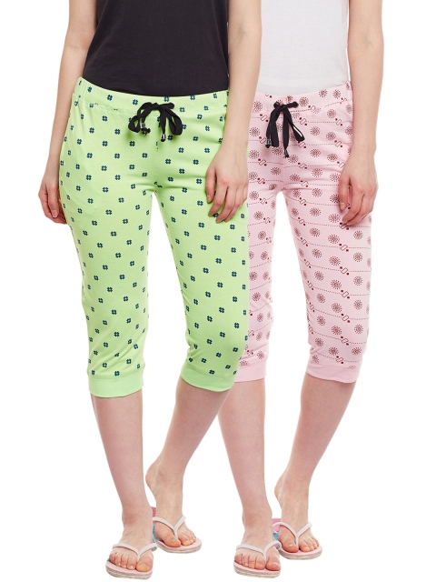 

VIMAL JONNEY Women Pack of 2 Printed Lounge Pants F1_PRT_NO.5_GRN_PRT_NO.6_PI_02, Green