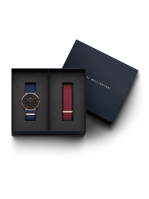 

Daniel wellington Men Classic Black Bayswater 40mm Watch & Classic Roselyn Strap Watch Gift Set DW00500149