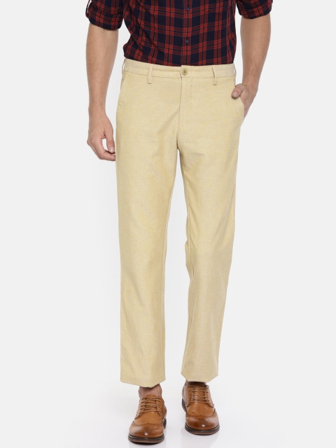 

Allen Solly Men Beige Regular Fit Solid Regular Trousers