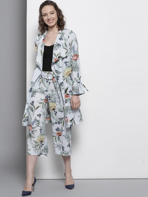 

DOROTHY PERKINS Women Blue Floral Print Shrug