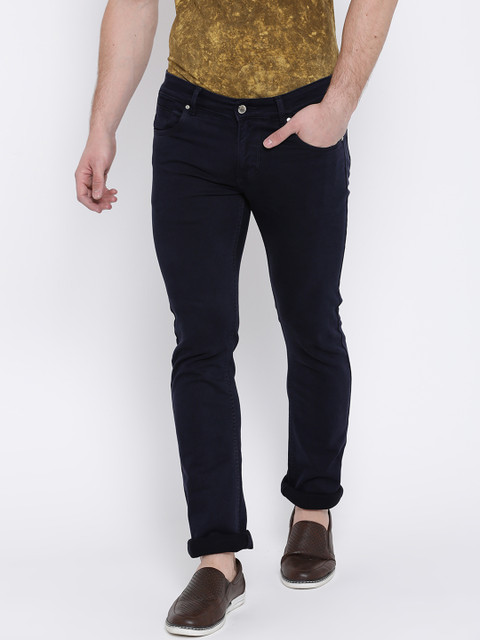 

Duke Men Navy Blue Slim Fit Mid-Rise Clean Look Jeans