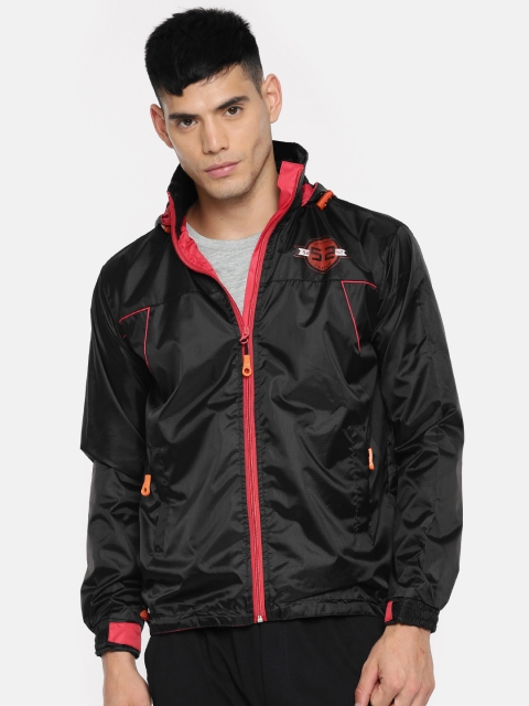 

Sports52 wear Black & Red Hooded Rain Jacket