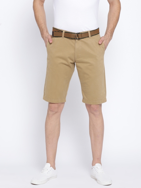 

Sports52 wear Men Beige Solid Regular Fit Shorts