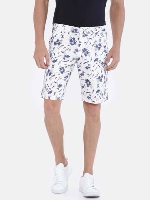 

Sports52 wear Men White Printed Regular Fit Regular Shorts