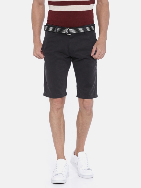

Sports52 wear Men Black Solid Regular Fit Chino Shorts