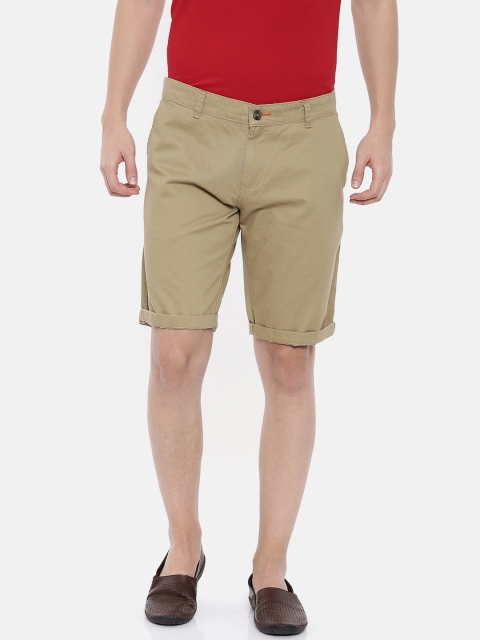 

Sports52 wear Men Khaki Solid Regular Fit Chino Shorts