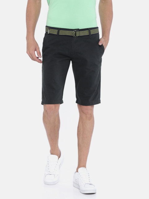 Sports52 wear Men Navy Blue Solid Regular Fit Chino Shorts