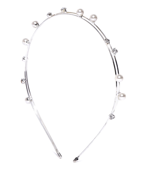 

PRITA Silver-Plated Embellished Dual-Stranded Hairband