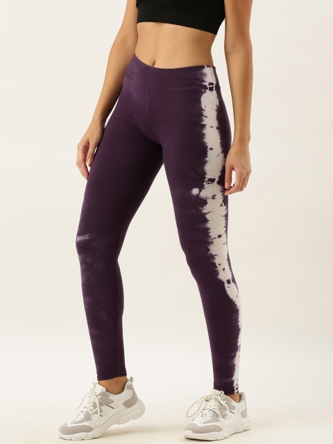 

FOREVER 21 Women Violet Dyed Ankle-Length Leggings