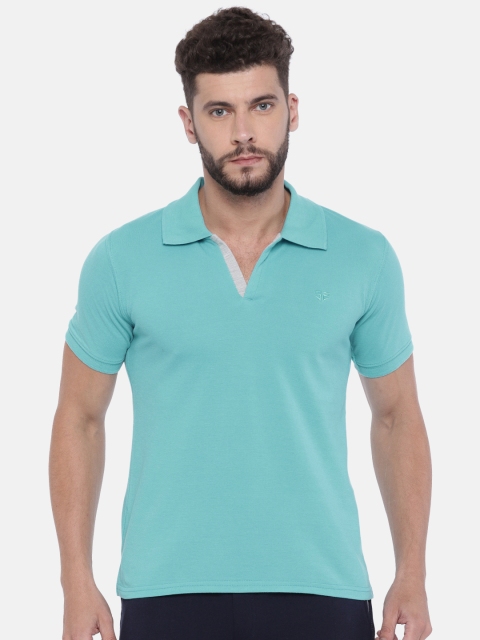 

Sports52 wear Men Blue Solid Polo Collar T-shirt
