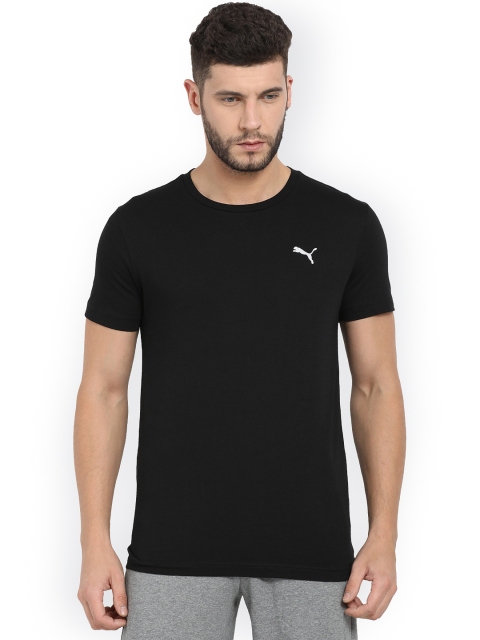 

Puma Men Black Solid Round Neck T-shirt