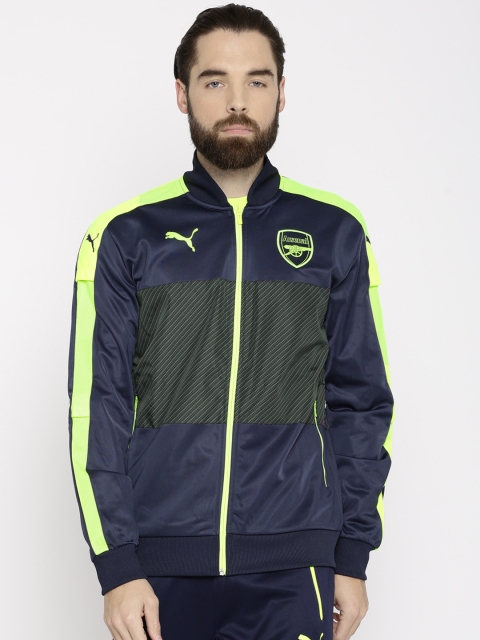 

Puma Men Navy Blue Colourblocked Sporty Jacket
