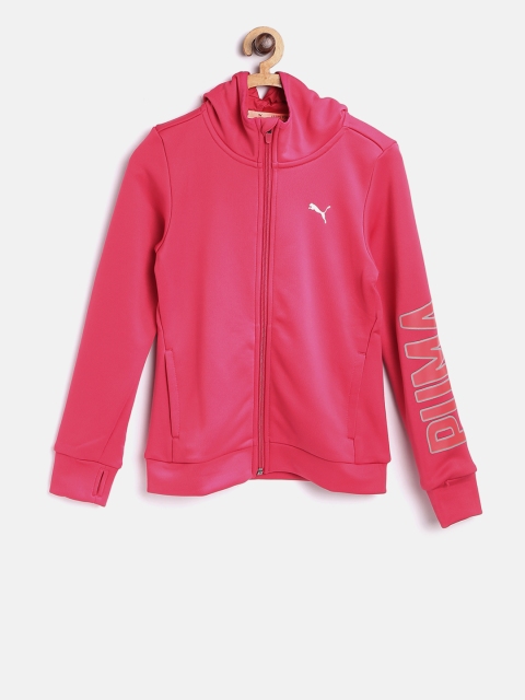 

Puma Girls Pink Solid Sporty Jacket