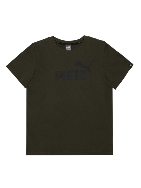 

Puma Boys Olive Green Printed Round Neck T-shirt