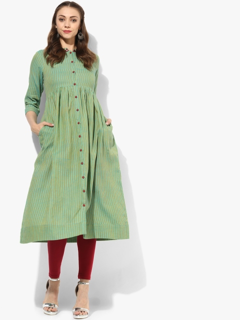 

Sangria Women Green Woven Design Anarkali Kurta