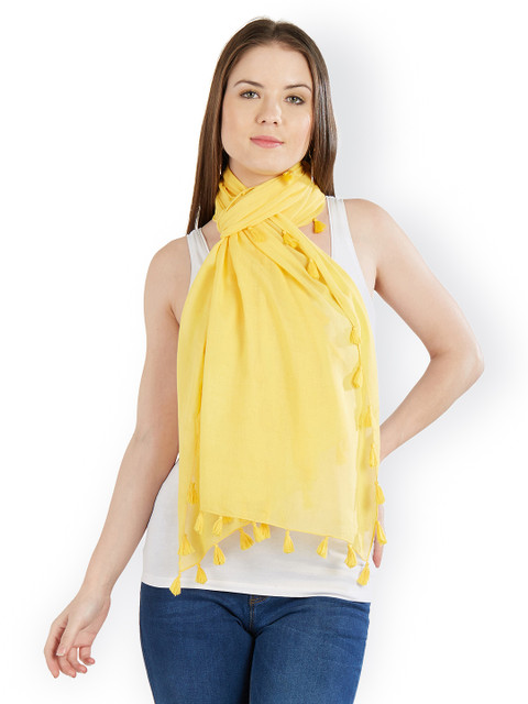 

Vozaf Women Yellow Solid Stole