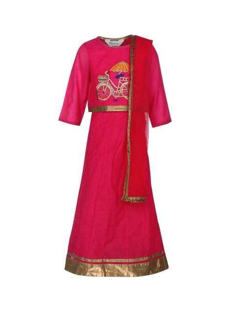 

Bitiya by Bhama Pink Ready to Wear Lehenga & Blouse with Dupatta
