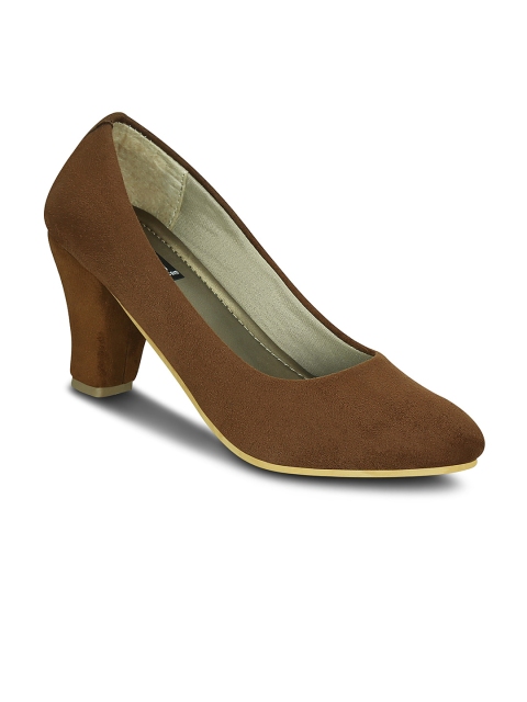 

Get Glamr Women Tan Brown Solid Pumps