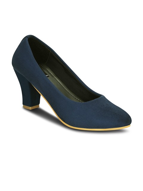 

Get Glamr Women Blue Solid Pumps
