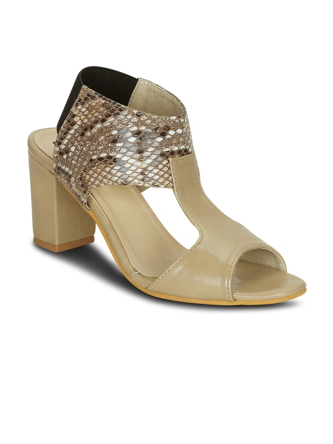 

Get Glamr Women Beige Snakeskin Print Sandals