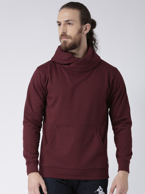 

GRIFFEL Men Maroon & Maroon Solid Sweatshirt