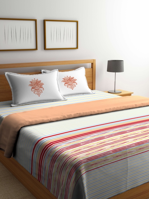 

Portico New York Red & Off White Striped Bedding Set