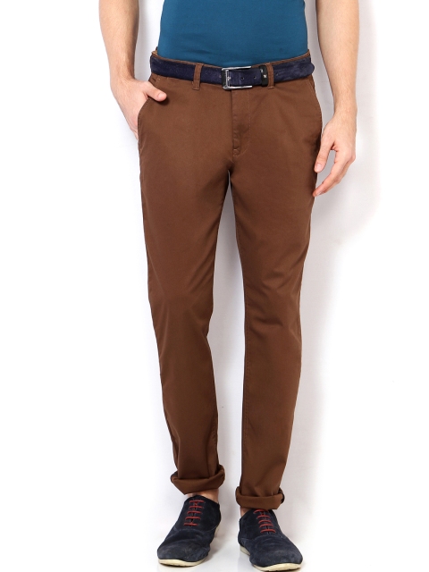 

Van Heusen Sport Men Brown Slim Fit Solid Regular Trousers