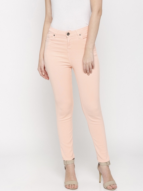 

Globus Women Peach-Coloured Skinny Fit High-Rise Clean Look Stretchable Jeans