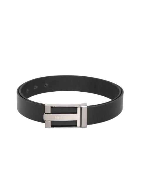 

United Colors of Benetton Men Black Solid Belt