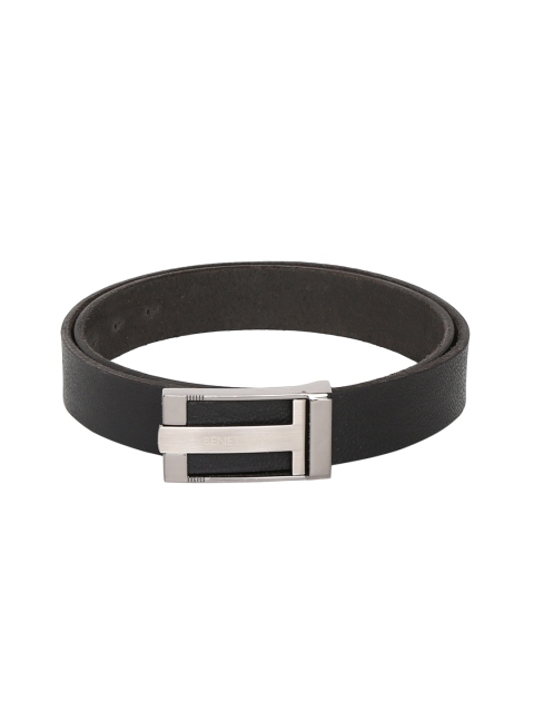 

United Colors of Benetton Men Black Textured Belt