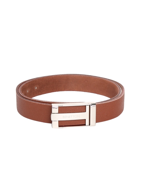

United Colors of Benetton Men Tan Brown Leather Solid Belt