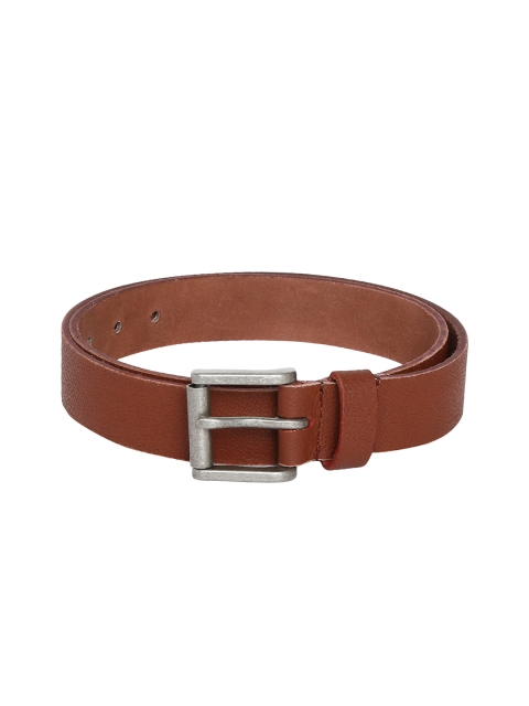 

United Colors of Benetton Men Tan Textured Leather Belt