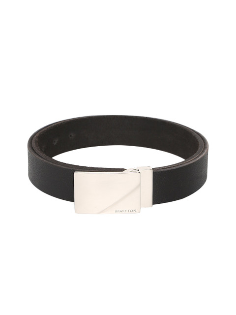 

United Colors of Benetton Men Black Solid Belt