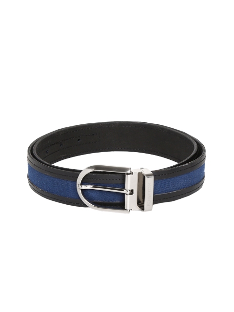 

United Colors of Benetton Men Blue & Black Textured Belt