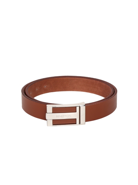 

United Colors of Benetton Men Brown Solid Leather Belt